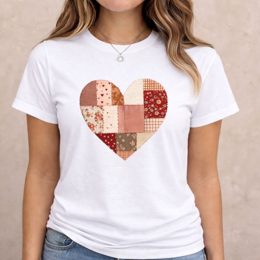 Patchwork Hart Valentijn Tri-Blend Shirt