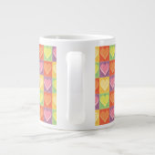 Patchwork Harten Grote Koffiekop (Achterkant)