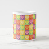 Patchwork Harten Grote Koffiekop (Voorkant)
