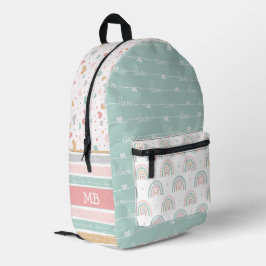 Patchwork harten regenboog meisjes rugzak