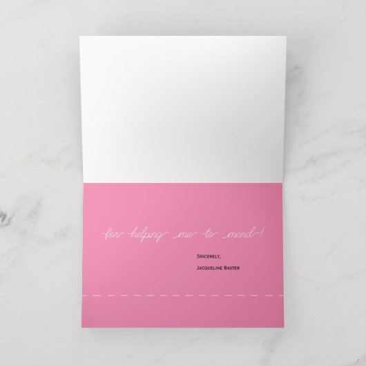 Patchwork Heart Hartelijk dank Bedankkaart (Binnen)