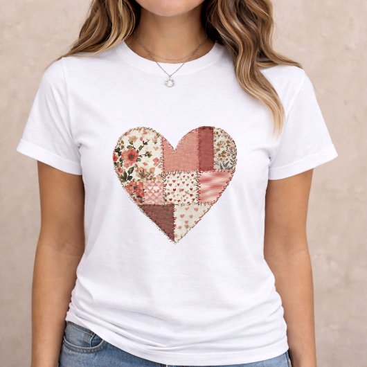 Patchwork Heart Valentine Tri-Blend Shirt