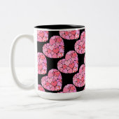 Patchwork Hearts Black Coffee Mok (Links)