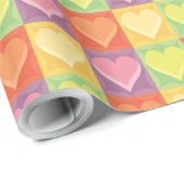 Patchwork Hearts Cadeaupapier (Rol Hoek)