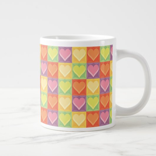 Patchwork Hearts Grote Koffiekop (Rechts)