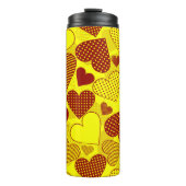 'Patchwork Hearts' Tumbler Thermosbeker (Voorkant)