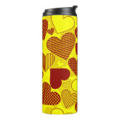 'Patchwork Hearts' Tumbler Thermosbeker (Gedraaid links)