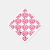 Patchwork Hearts White Napkins Servetten (Hoek)