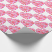 Patchwork Hearts White Wrapping Paper Cadeaupapier (Hoek)