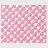 Patchwork Hearts White Wrapping Paper Cadeaupapier (Vlak)