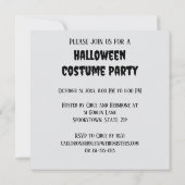 Patchwork Heksenhoed Halloween Feest Uitnodiging (Achterkant)