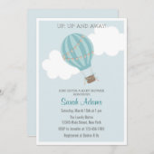 Patchwork hete luchtballon Baby shower uitnodiging (Voorkant / Achterkant)