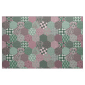 Patchwork Hexagons Raspberry en Pine Stof (Fat Quarter)