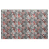 Patchwork Hexagons Red en Grey Stof (Yard (91,4 cm))