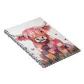 Patchwork Highland Koe Valentijn Notitieboek (Rechterzijde)