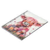 Patchwork Highland Koe Valentijn Notitieboek (Linkerzijde)