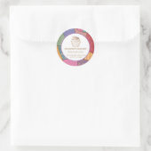 Patchwork Homemade cupcakes en snoepjes Ronde Sticker (Tas)