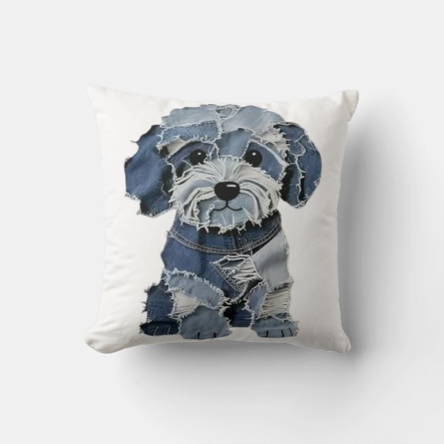 Patchwork Hond Kussen (Voorkant)