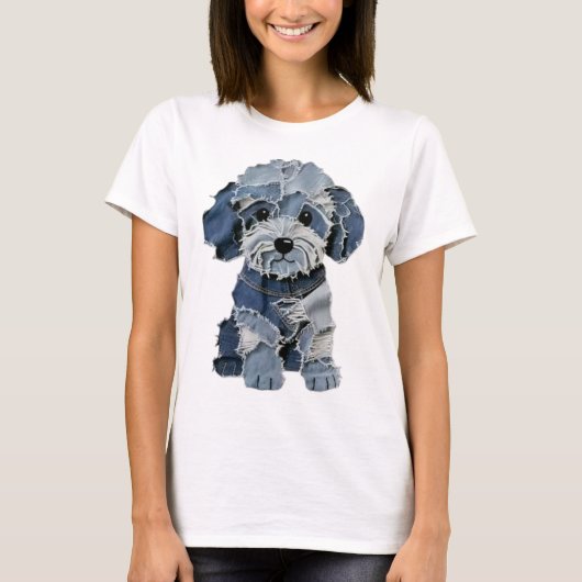 Patchwork Hond T-shirt (Voorkant)