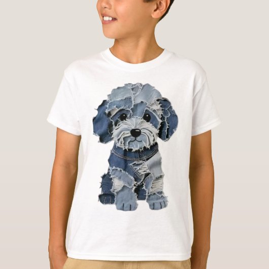 Patchwork Hond T-shirt (Voorkant)