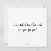 Patchwork Hoogland Koe Valentijn Feestdagenkaart (Achterkant)