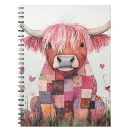Patchwork Hoogland Koe Valentijn Notitieboek