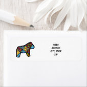 Patchwork Horse # 1 Adres Label (Insitu)