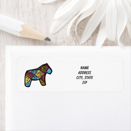 Patchwork Horse # 1 Adres Label (Insitu)