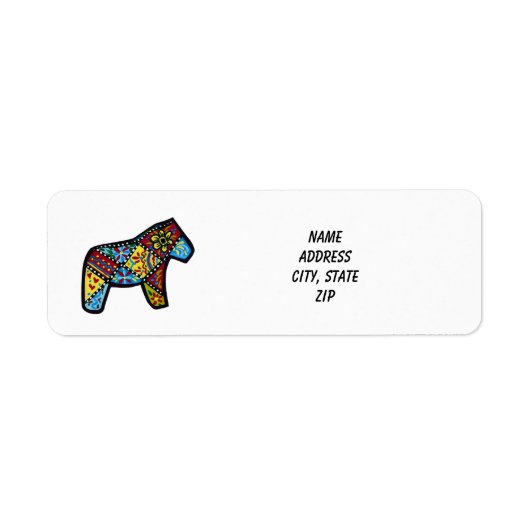 Patchwork Horse # 1 Adres Label (Voorkant)