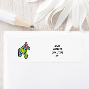 Patchwork Horse #3 Adres Label