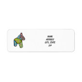 Patchwork Horse #3 Adres Label (Voorkant)