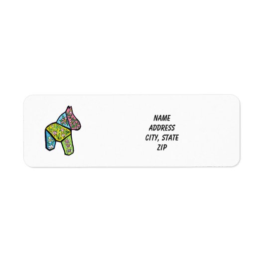 Patchwork Horse #3 Adres Label (Voorkant)