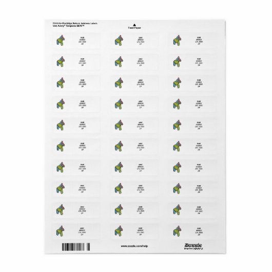 Patchwork Horse #3 Adres Label (Full Sheet)