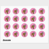 Patchwork Horse Ronde Sticker (Vel)