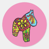 Patchwork Horse Ronde Sticker (Voorkant)