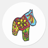 Patchwork Horse Ronde Sticker (Voorkant)