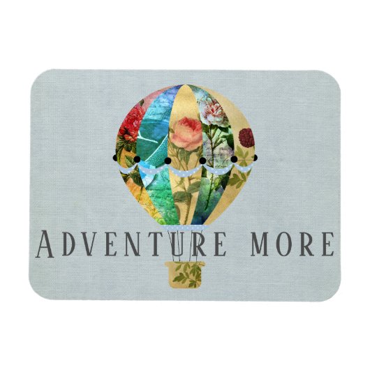 Patchwork Hot Air-ballon Magneet (Horizontaal)