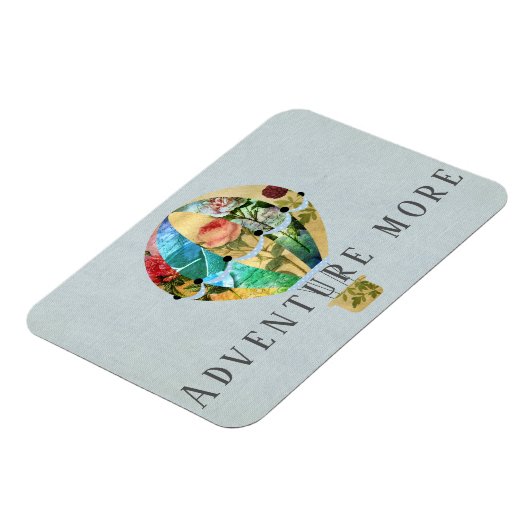 Patchwork Hot Air-ballon Magneet (Linkerzijde)