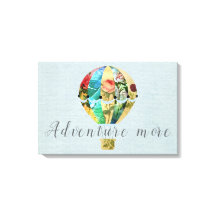 Patchwork Hot Air Baloncanvas afdrukken