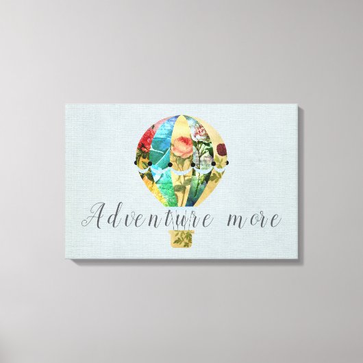 Patchwork Hot Air Baloncanvas afdrukken (Voorkant)