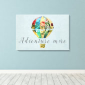 Patchwork Hot Air Baloncanvas afdrukken (Insitu (Houten vloer))