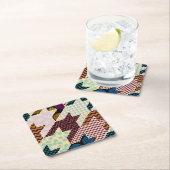Patchwork Hounds-tooth:  naadloze achtergrond Kartonnen Onderzetters (Insitu)