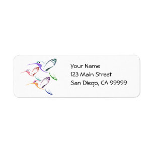 Patchwork Hummingbird Trio Etiket