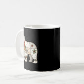 Patchwork IJsbeer Mooie Kerstdeken Koffiemok (Voorkant links)