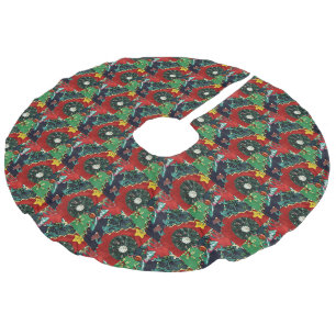 patchwork imitatie linnen kerstboom kleed