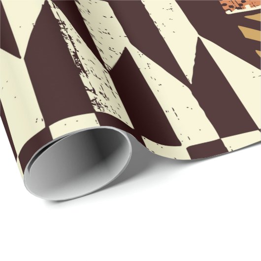 Patchwork in stamweefsel van Afrikaanse stijl abst Cadeaupapier (Rol Hoek)