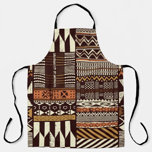 Patchwork in stamweefsel van Afrikaanse stijl abst Schort (Voorkant)