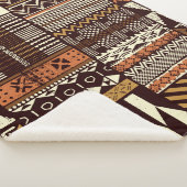 Patchwork in stamweefsel van Afrikaanse stijl abst Sherpa Deken (3/4)