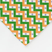 Patchwork India Vlag Patroon Fleece Deken (Hoek)