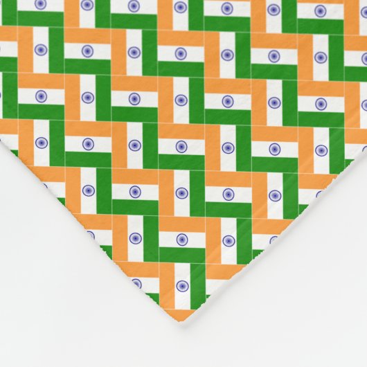 Patchwork India Vlag Patroon Fleece Deken (Hoek)